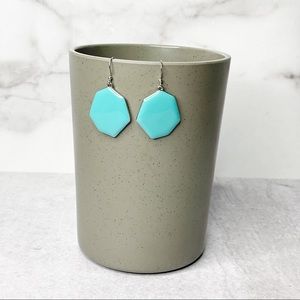 Turquoise Enamel Drop Earrings